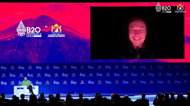 Hadir Virtual di B20 Summit Sambil Mati Lampu, Elon Musk Bahas Apa Aja?