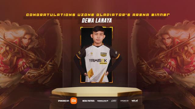 Selamat! Dewa Lanaya Segel Gelar Juara Uzone Gladiator Arena