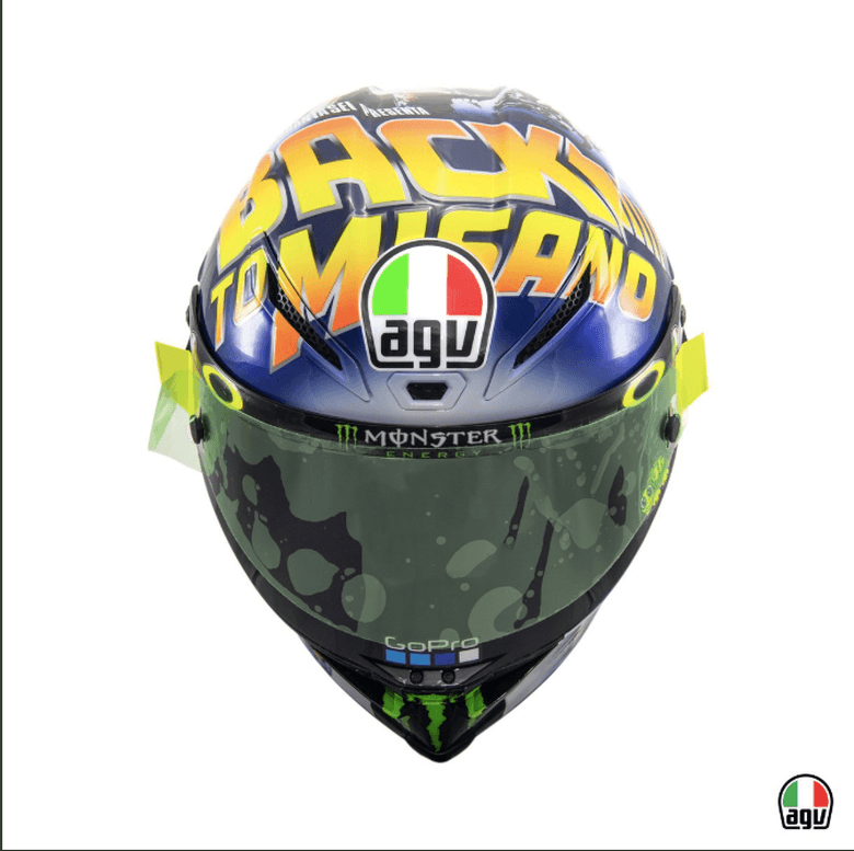 Helm Valentino Rossi untuk Balapan Sore Ini Terinspirasi 'Back To The Future'