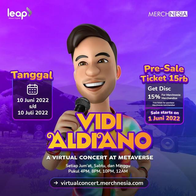 Yuk Nonton Konser Vidi Aldiano di Metaverse Telkom, Ini Cara Beli Tiketnya