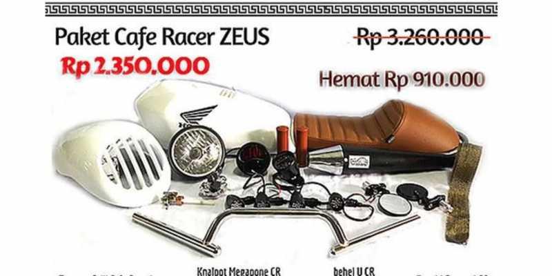 Paket Cafe Racer ala Zeus Cuma Rp 2 Jutaan