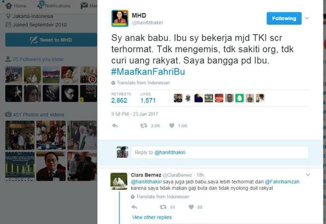  Jawab Cuitan Fahri, Menteri Hanif: Saya Anak Babu 